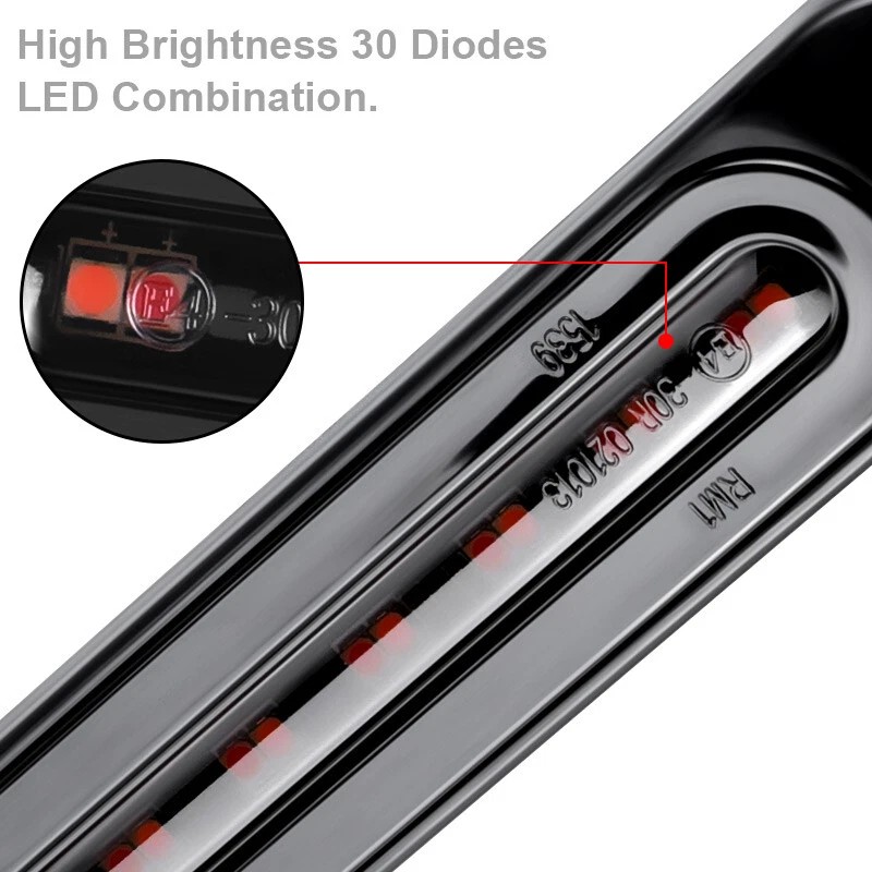 2X LED RV Trailer Truck Stop Flowing Turn Signal Brake
