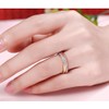 Jeulia Women's Ring, Simple, Silver, Silver, Cross Line Design, Everyday