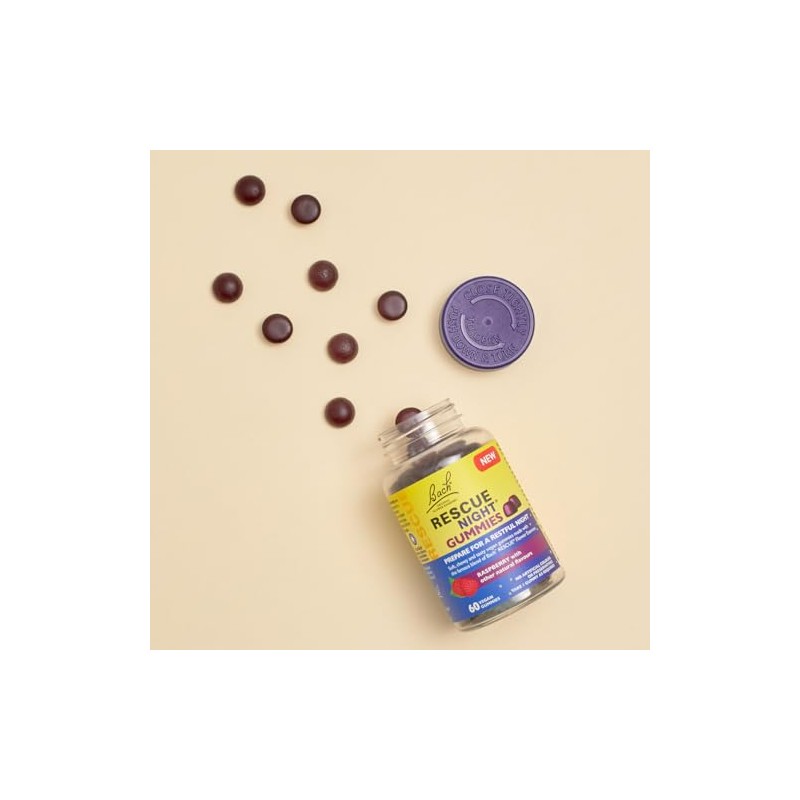 RESCUE Rescue Night Gummies (Raspberry), For A Restful Night's Sleep,