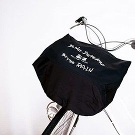 Cover Front Bicycle Basket Cover Rain Regular Size (Black)