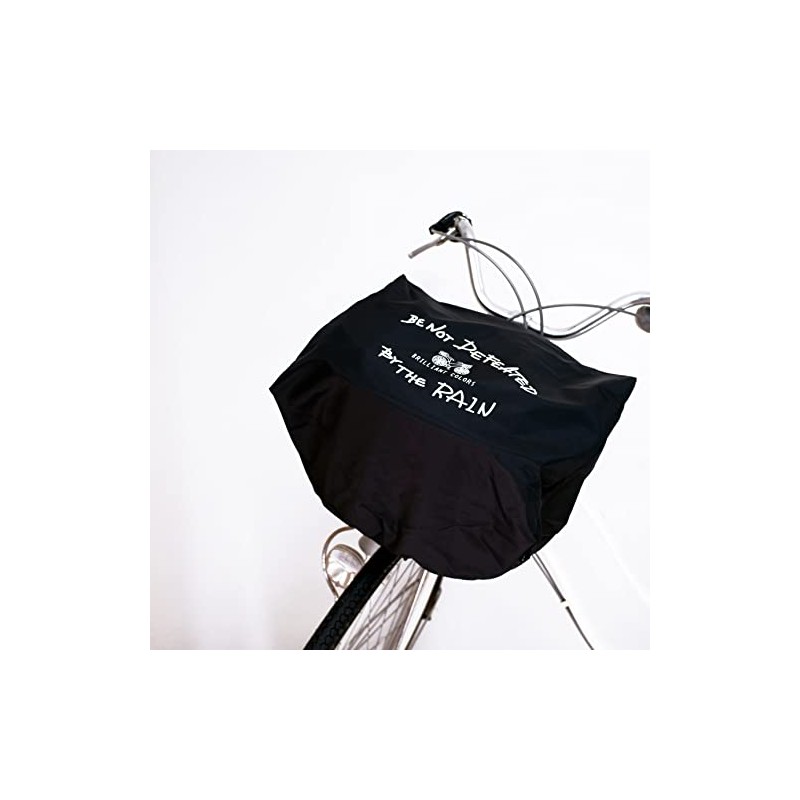 Cover Front Bicycle Basket Cover Rain Regular Size (Black)