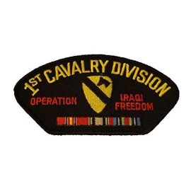 H US ARMY FIRST 1ST CAVALRY DIVISION IRAQI FREEDOM PATCH W/ CAMPAIGN RIBBONS OIF