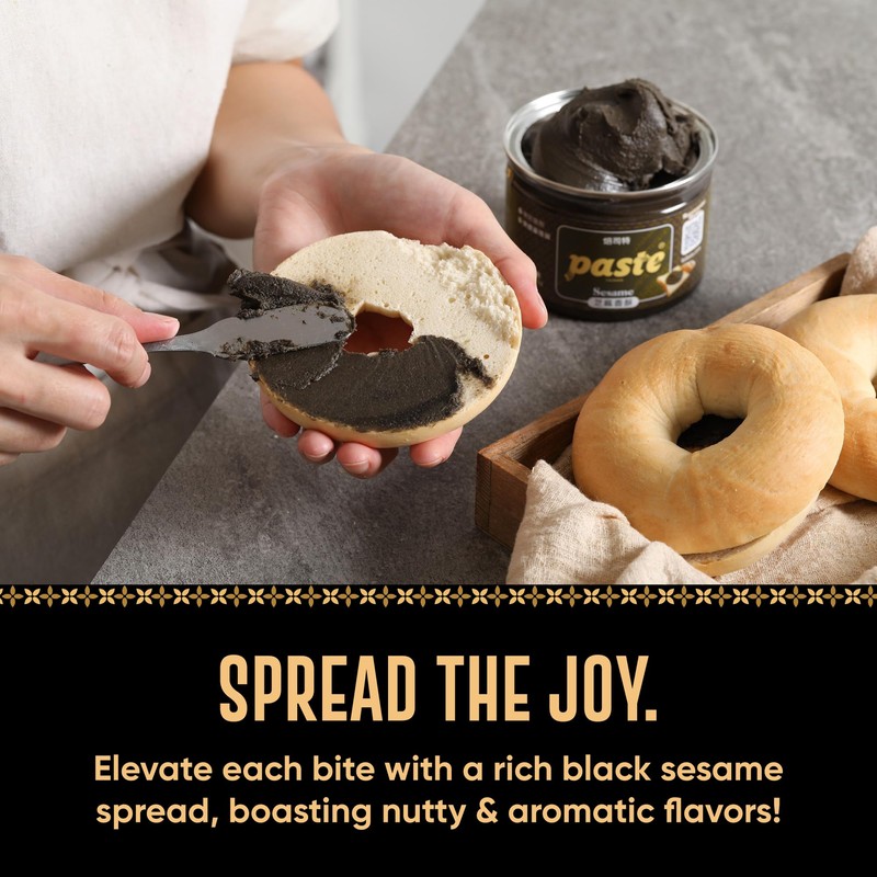 Mayde Black Sesame Paste Spread, Premium Ground Black Sesame Jam
