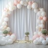 10ftx12ft Wrinkle Free White Backdrop Curtain, 8 Panels 12FT Height