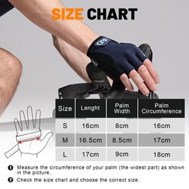 flintronic Cycling Gloves, Half Finger, Cycling Gloves, Non-Slip and Shock Absorbing with 6 mm Padding, Breathable Cycling Gloves for Mountain Bike, Road Bike, Gym (Black B)