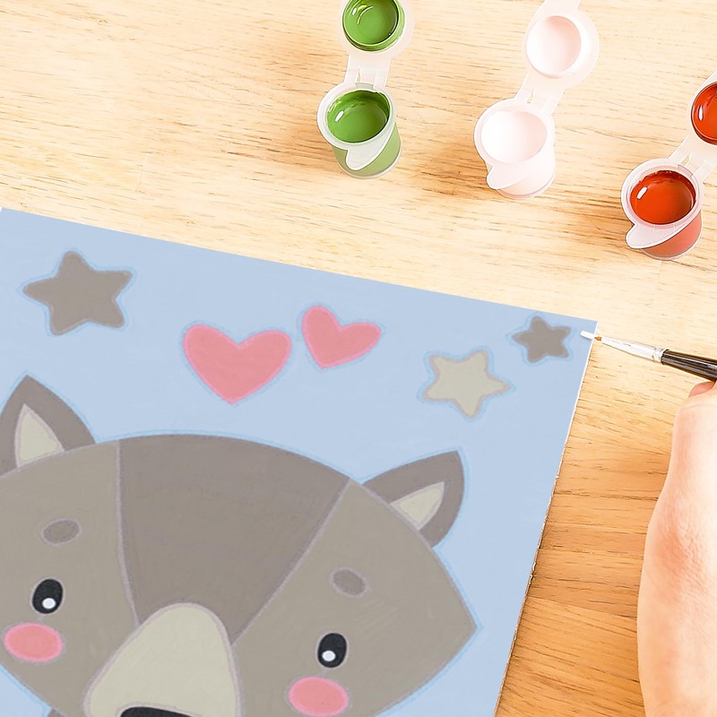 Ravensburger Painting by Numbers 20289 - Little Wolf Children from