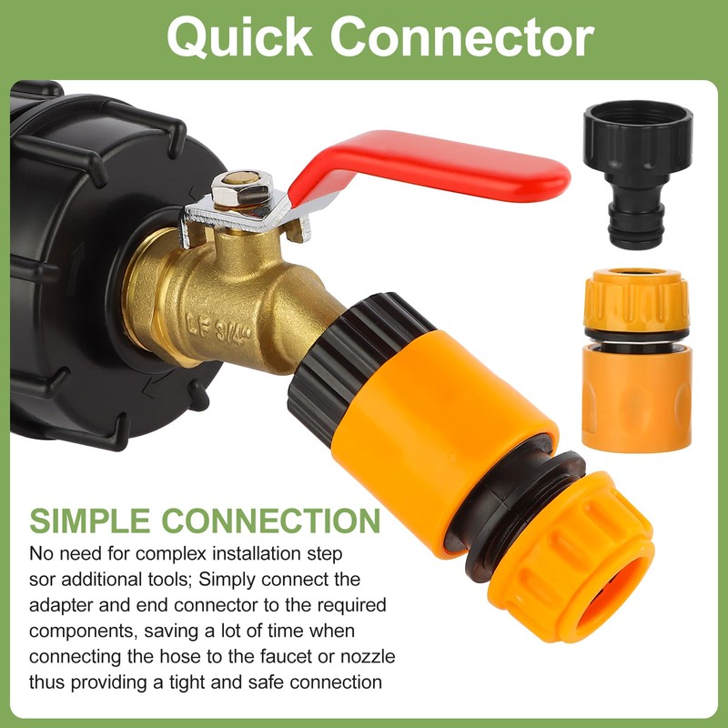 275-330 Gallon IBC Tote Hose Adapter, 3/4" Male NPT Inlet