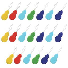 XUKZIMA 20 Pcs Needle Threaders Brass Wire Gourd Shaped Plastic Needle Thread Easy to Insert Hand Sewing Needles,Used for Sewing Machines Hand Sewing Cross Stitch Mending Clothing (Random Colors)