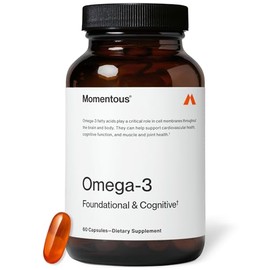 Momentous Omega-3 1500 mg suplemento diario de aceite de pescado con EPA y DHA – Certificado NSF para deporte