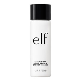 e.l.f. Clean Queen Liquid Brush & Sponge Cleaner, Foaming Gel Makeup Brush Cleanser, Gentle Formula, Suitable for Sensitive Skin, Easy-To-Use, Vegan & Cruelty-Free