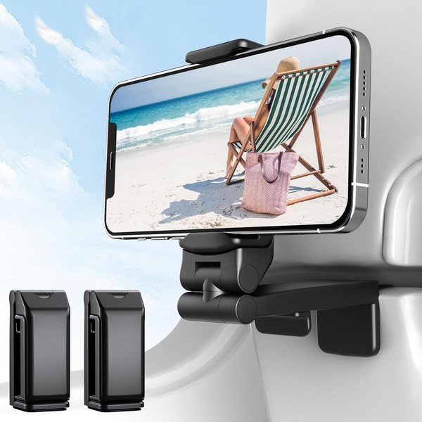 Portable Airplane Phone Holder, 2 Pack Universal Travel Essentials Phone