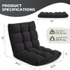 Avocahom Folding Floor Gaming Chair, 14-Position Adjustable Backrest, Skin-Friendly Flannel
