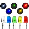 Novelty Place 100 Pcs (5 Colors x 20pcs) 5mm White/Red/Yellow/Green/Blue