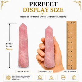 Jet International Genuine Rose Quartz Obelisk Towe Free Brochure Crystal Therapy Jumbo Facet Aura Rock Crystal Natural Polished Earth Spirit Balance Point Gemstone Spiritual Chakra