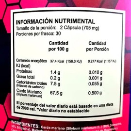 Alpha Nutrition Cardo Mariano 60 Caps Sabor Sin Sabor