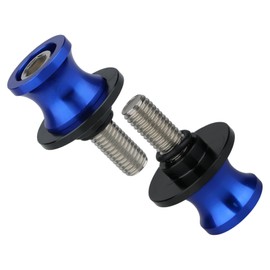 M6 M8 M10 Motorcycle swingarm spools, with a specification of, made of CNC aluminum alloy, Set of 2, suitable for Kawasaki Ninja series motorcycles from 2017 to 2025 (Blue, M10)