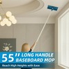 TRENNCHI Wall Cleaner Mop and Baseboard Cleaner Tool with 55"