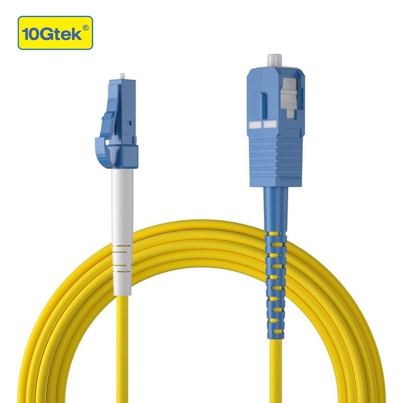 10Gtek SC-LC Simplex Fibre Patch Cord, 9/125μm Single Mode, LSZH,