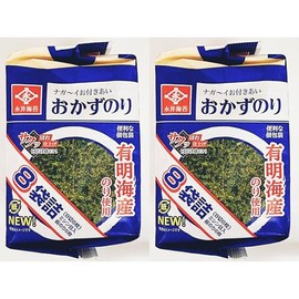 Nori Flavour Seaweed New Okazu,Japanese Dried Seaweed Nori, (Individual Packs, 8 Sheets), Snack,17,6g,2 Pack