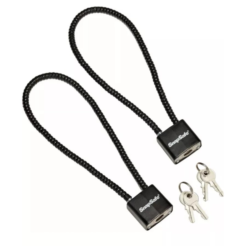 Snapsafe Lock Box Security Cable w/2 Padlock/4 Keys 2/Pack 75281