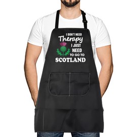 LEVLO Kitchen Baking Lovers Gift I Don’t Need Therapy I Just Need to Go to Scotland Aprons, Go to Scotland