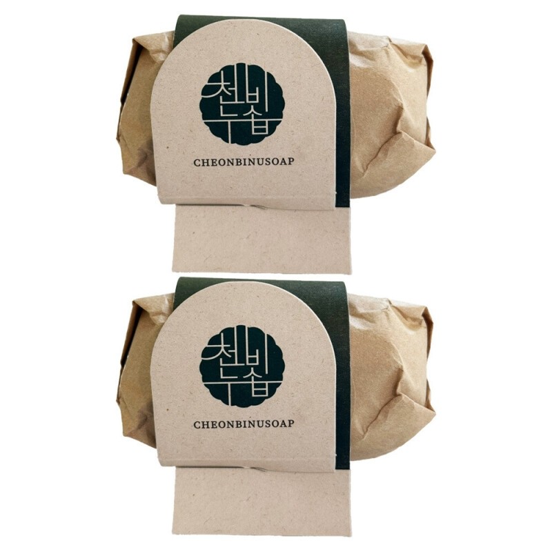 Jeongango Cloth Soap 120g 2 Pieces / Circle / 천비누솝