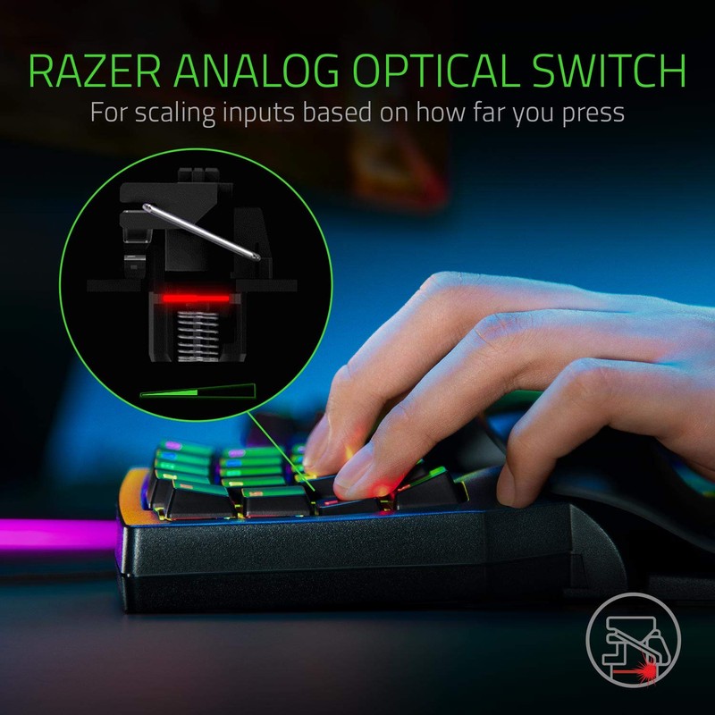 Razer Tartarus Pro - Analog Optical Switch Keypad (Adjustable Actuation,