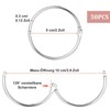 Oenothera 50 Pieces Curtain Pole Rings, 50mm Internal Diameter Curtain