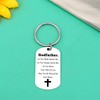 12PCS Thank You Keyring Gift for Godparent Inspirational Religious Gift