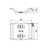 OBO Bettermann 1198058 2058UW 58 LGR Counter Basket 52-58 mm