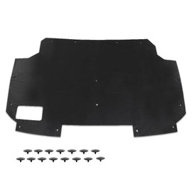 G-PLUS Hood Insulation Pad with Clips Compatible with Ford F150 F250 F350 Bronco 1987-1991 Black