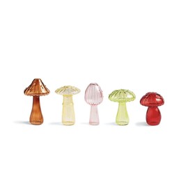 Hafhef Decorative Mushroom Vase Set, Delicate Flower Vases, Cottagecore Room Decor, Unique Glass Bud Vases for Home/Kitchen/Office Decorations