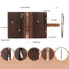Wonderpool Leather Journal Refillable Binder A6 Writing Notebook Folder Organiser