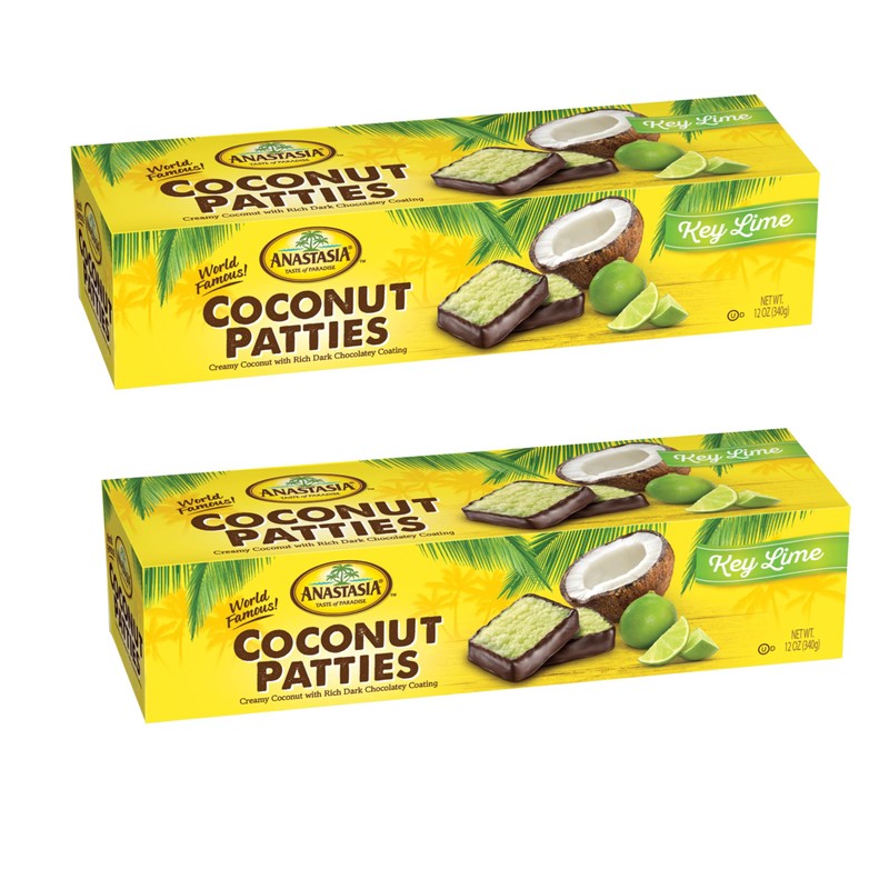 Coconut Patties, Key Lime Flavor, 12 oz, Patties, Coconut Patties,