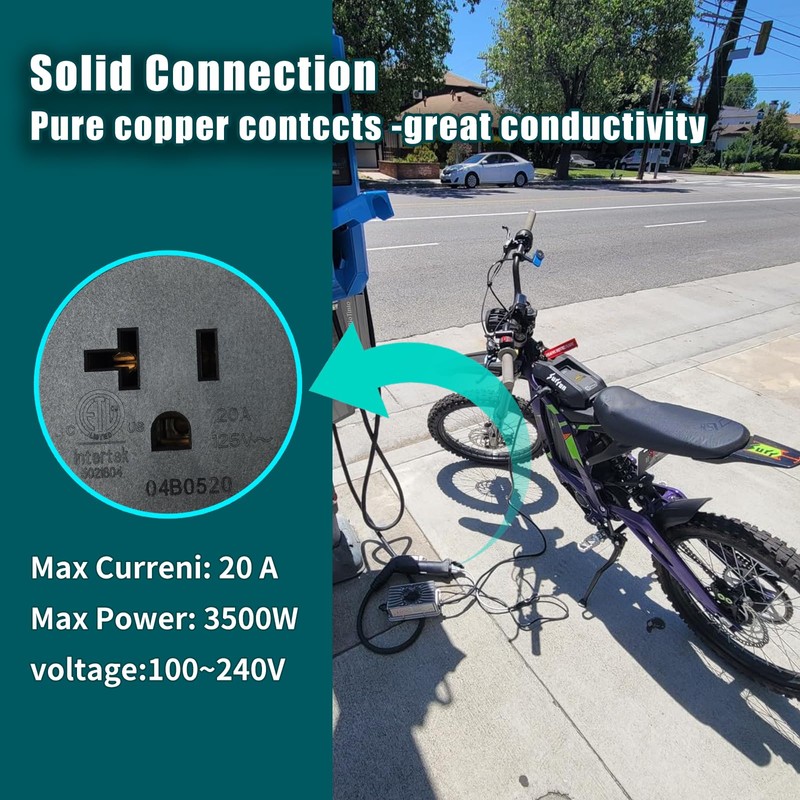 SUSUTOO J1772 to Nema 5-20, EV Station Charging Adapter, EV