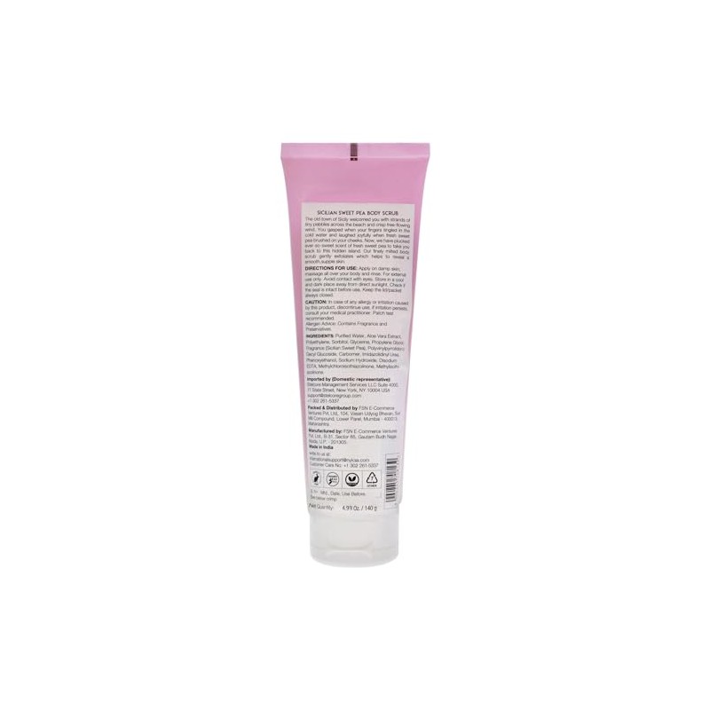 Nykaa Wanderlust Sicilian Sweet Pea Body Scrub - Exfoliating Body