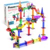 PicassoTiles 50pcs Magnetic Tiles Marble Run for Kids Race Track