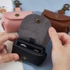 SUPERFINDINGS Black Dog Ring Carrier PU Leather Wedding Ring Cushion