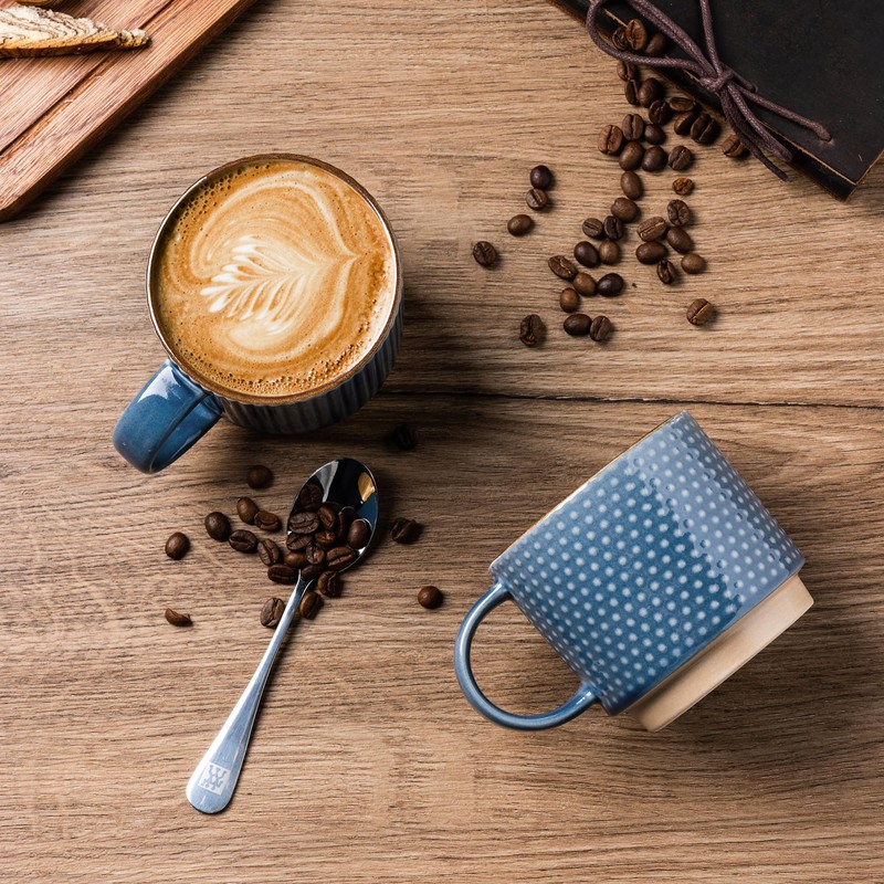 GBHOME 12OZ Stackable Coffee Mugs with Stand, Ceramic Coffee Mugs