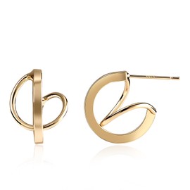 Gold Hoop Earrings for Women, Hypoallergenic 925 Sterling Silver Post, 14K gold Plated Summer Spring Fancy Vintage Jewelry for Women