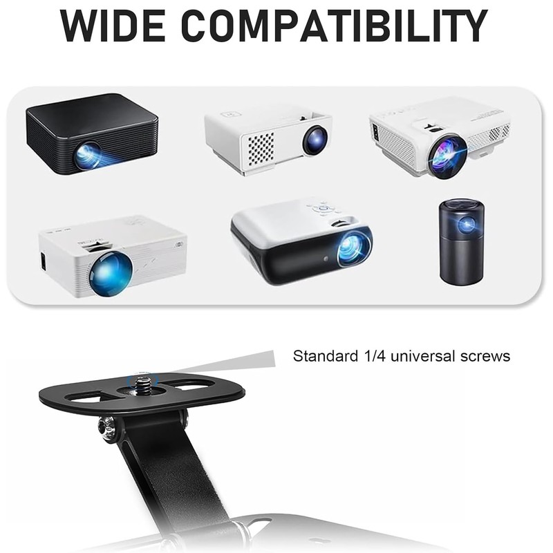 JINJUMEI Projector Mount Mini Projector Stand Adjustable Projector Stand with