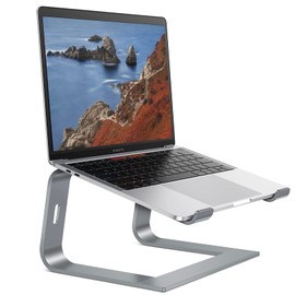 OMOTON Laptop Stand for Desk, Detachable Laptop Riser, Aluminum Laptop Holder, Compatible with MacBook Air/Pro, Dell, HP, and All Laptops (11-16 inch), Grey