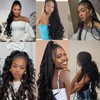 EFFGOCO Black French Curl Braiding Hair 30 Inches 8 Packs
