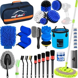 Juego de 32 cepillos para detalles de coche, kit de detalles de coche, juego de cepillos de taladro para detalles automáticos, kit de herramientas de