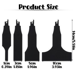 4Pcs Scraper Blade,Reciprocating Saw Scraper Blade,Scraping Tool Attachment for Reciprocating Saws,High Carbon Steel Tile Cleaning Tools for Remove Linoleum, Glue, Vinyl Flooring