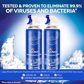 Liapu Toilet Bowl Cleaner eliminates 99.9% of bacteria, removes stains and dirt without double scrubbing, high-speed cleansing your bathroom in 30 seconds - Color: 2pc