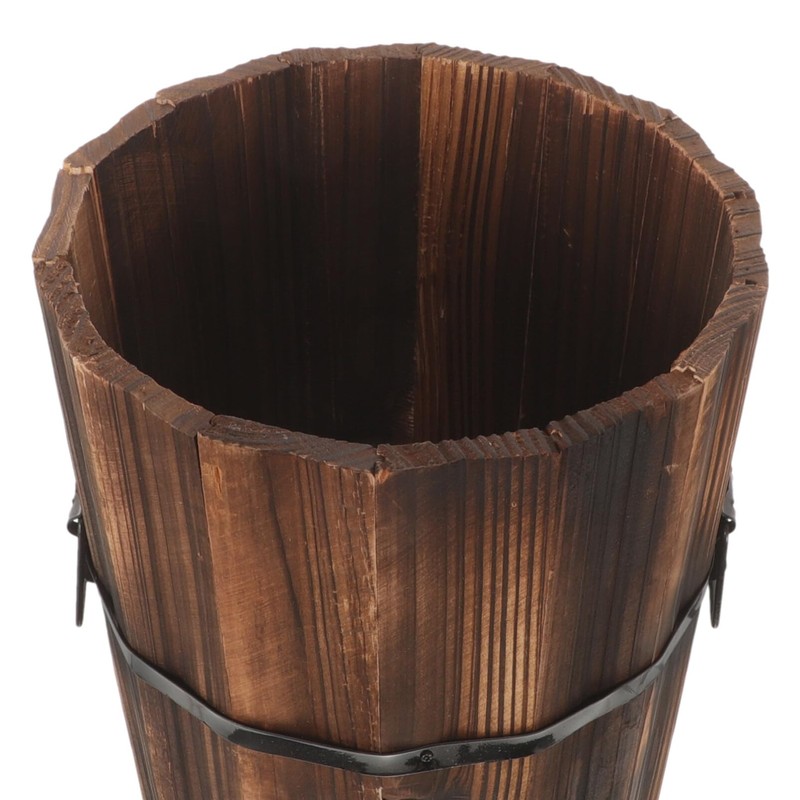 ABOOFAN Wooden Umbrella Stand for Entryway Rustic Umbrella Holder Freestanding