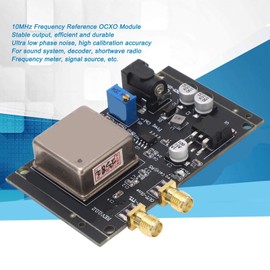 OCXO Frequency Standard Module, Calibration High Accuracy 10MHz Crystal Oscillator Thermostat Board with Cable for Audio System