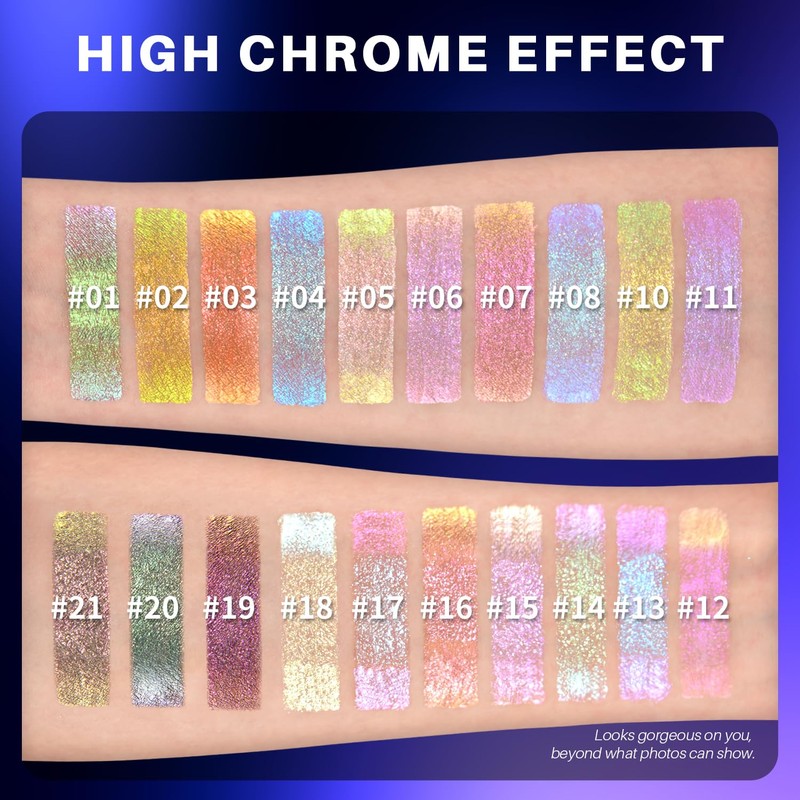 CHARMACY Liquid Duochrome Eyeshadow, Metallic Eye Looks, Long Lasting Glitter