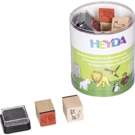 Heyda stamp tin design size: approx. 1.5 x 1.5 cm.